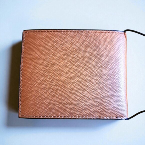 Michael Kors Tan/Brown Metallic MK Men's Slim Billfold Wallet NWT - Picture 7 of 8